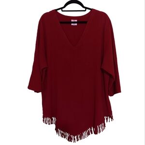 2X Sea Breeze of California 100% Cotton Gauzy Boho Long Asymmetric Hem Top USA